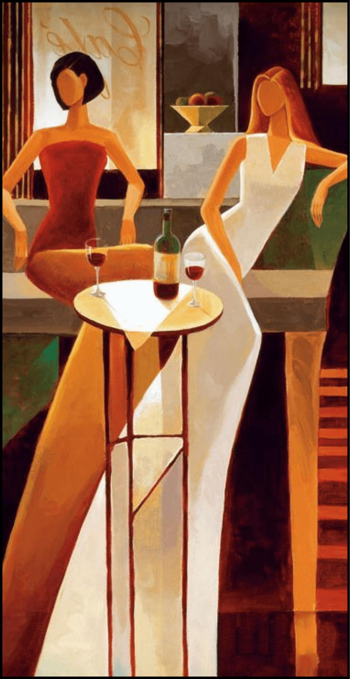 Art deco women at bar